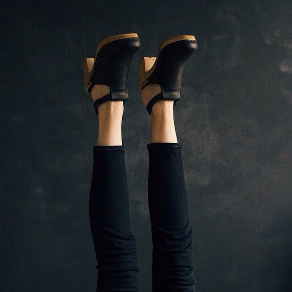 Sven Black Halter Top Clogs